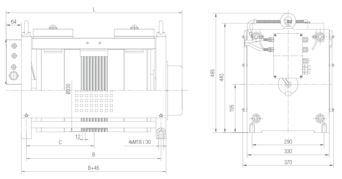 Motor For Residential Elevator Gearless Traction Elevator Motor