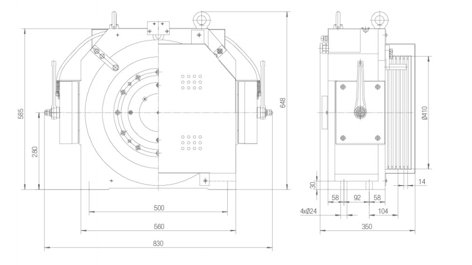 Low price Gearless Traction Machine For Lift/elevator